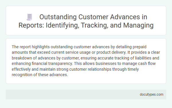 Outstanding Customer Advances in Reports: Identifying, Tracking, and Managing