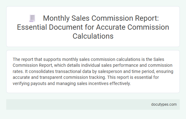 Monthly Sales Commission Report: Essential Document for Accurate Commission Calculations