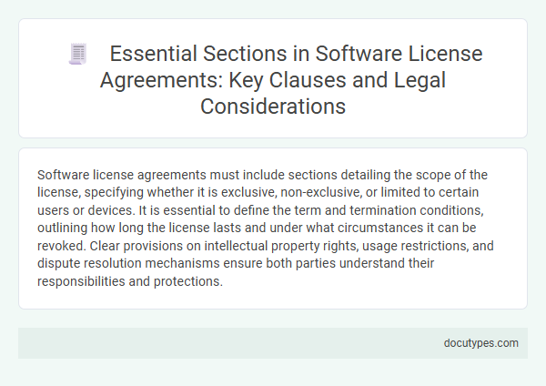 Essential Sections in Software License Agreements: Key Clauses and Legal Considerations