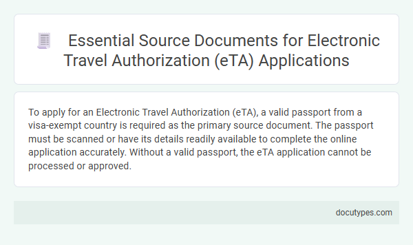 Essential Source Documents for Electronic Travel Authorization (eTA) Applications