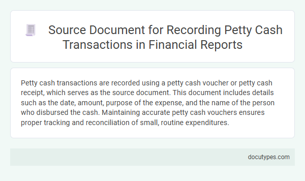 Source Document for Recording Petty Cash Transactions in Financial Reports