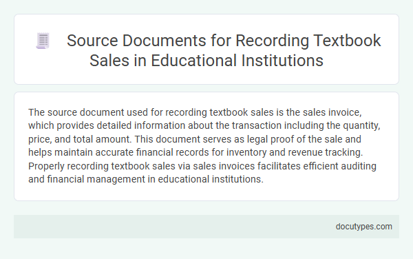Source Documents for Recording Textbook Sales in Educational Institutions