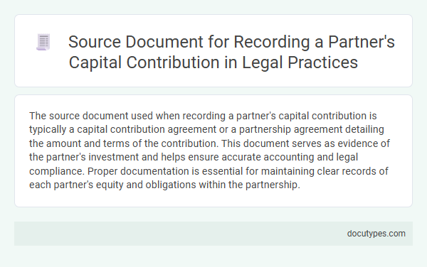 Source Document for Recording a Partner's Capital Contribution in Legal Practices