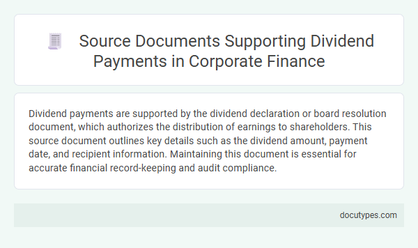 Source Documents Supporting Dividend Payments in Corporate Finance
