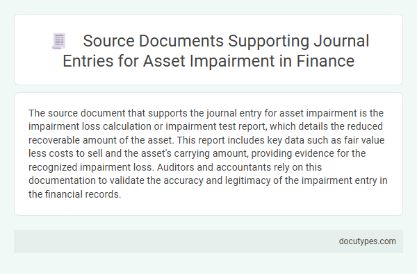 Source Documents Supporting Journal Entries for Asset Impairment in Finance