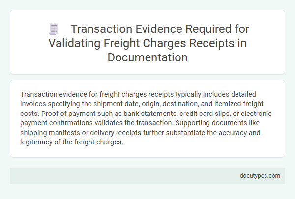 Transaction Evidence Required for Validating Freight Charges Receipts in Documentation
