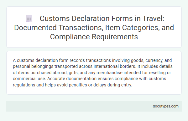 Customs Declaration Forms in Travel: Documented Transactions, Item Categories, and Compliance Requirements