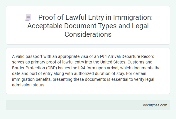 Proof of Lawful Entry in Immigration: Acceptable Document Types and Legal Considerations