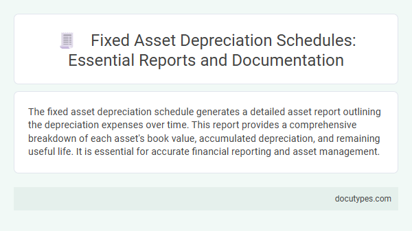 Fixed Asset Depreciation Schedules: Essential Reports and Documentation