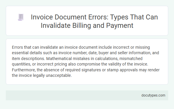 Invoice Document Errors: Types That Can Invalidate Billing and Payment