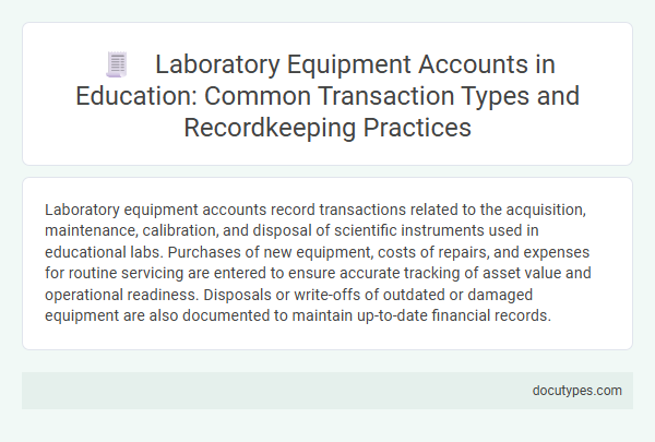 Laboratory Equipment Accounts in Education: Common Transaction Types and Recordkeeping Practices