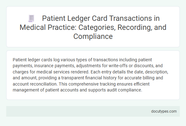 Patient Ledger Card Transactions in Medical Practice: Categories, Recording, and Compliance