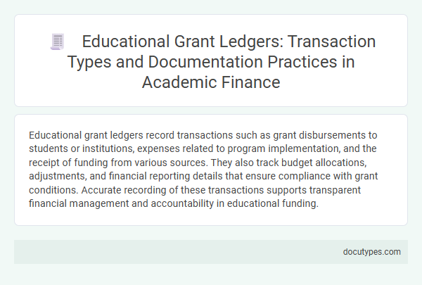 Educational Grant Ledgers: Transaction Types and Documentation Practices in Academic Finance