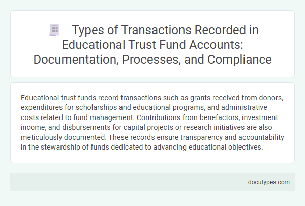 Types of Transactions Recorded in Educational Trust Fund Accounts: Documentation, Processes, and Compliance