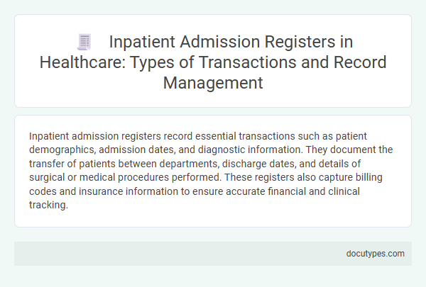 Inpatient Admission Registers in Healthcare: Types of Transactions and Record Management