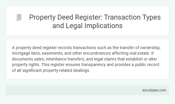 Property Deed Register: Transaction Types and Legal Implications