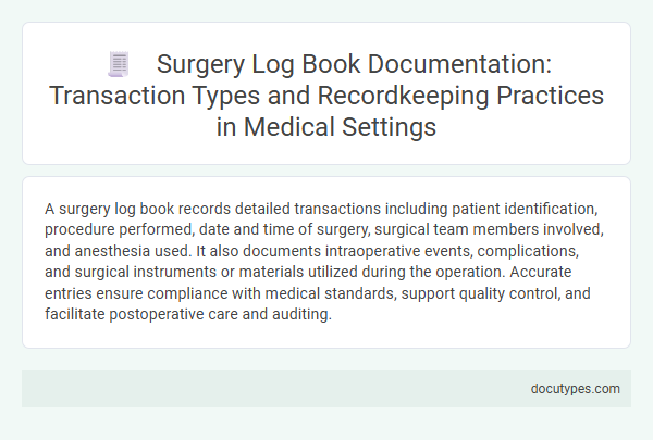 Surgery Log Book Documentation: Transaction Types and Recordkeeping Practices in Medical Settings