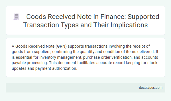 Goods Received Note in Finance: Supported Transaction Types and Their Implications