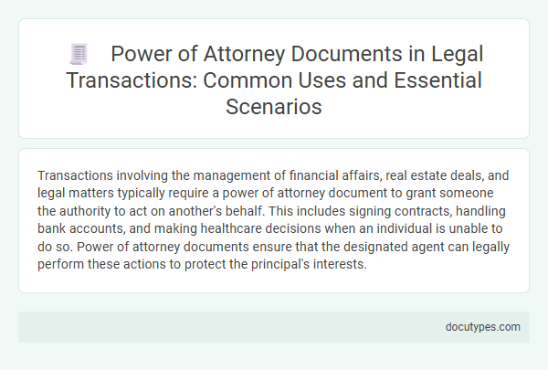 Power of Attorney Documents in Legal Transactions: Common Uses and Essential Scenarios