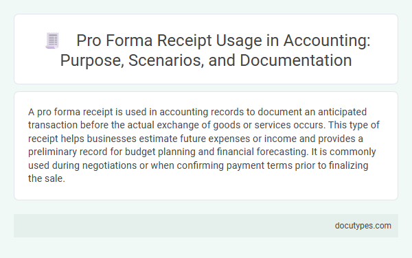 Pro Forma Receipt Usage in Accounting: Purpose, Scenarios, and Documentation