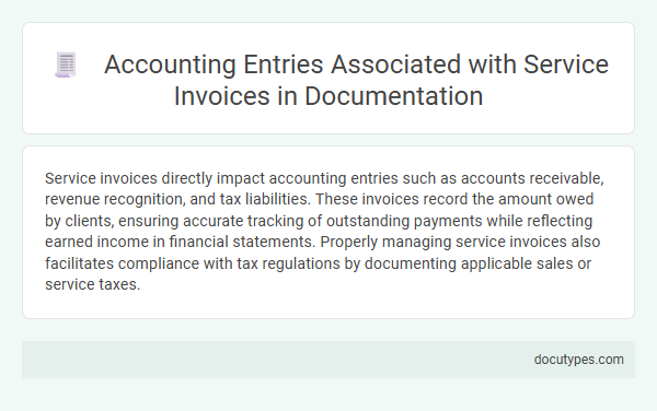 Accounting Entries Associated with Service Invoices in Documentation