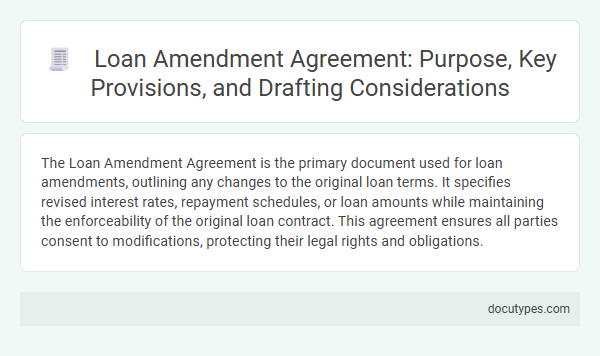 Loan Amendment Agreement: Purpose, Key Provisions, and Drafting Considerations