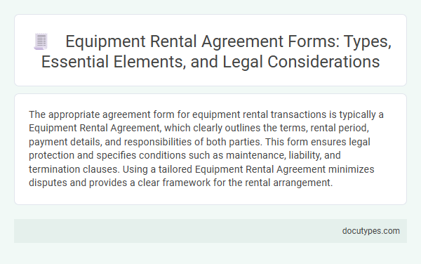 Equipment Rental Agreement Forms: Types, Essential Elements, and Legal Considerations