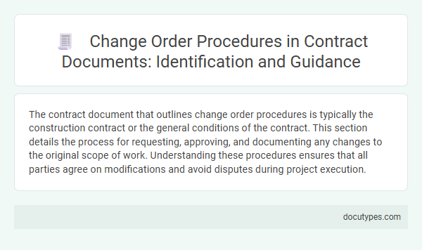 Change Order Procedures in Contract Documents: Identification and Guidance