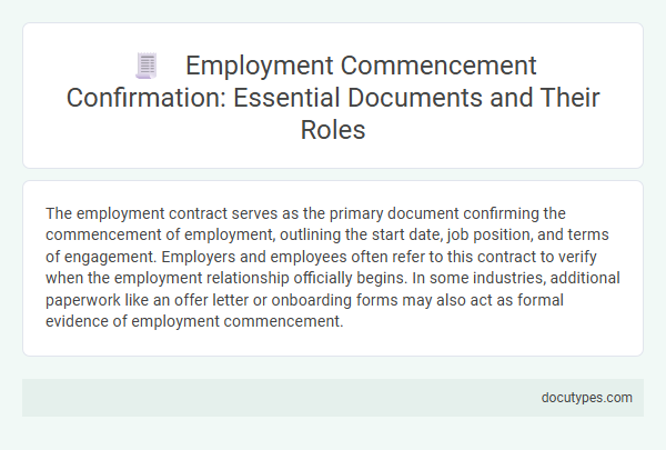 Employment Commencement Confirmation: Essential Documents and Their Roles