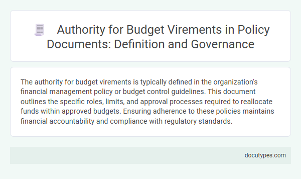 Authority for Budget Virements in Policy Documents: Definition and Governance