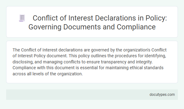 Conflict of Interest Declarations in Policy: Governing Documents and Compliance