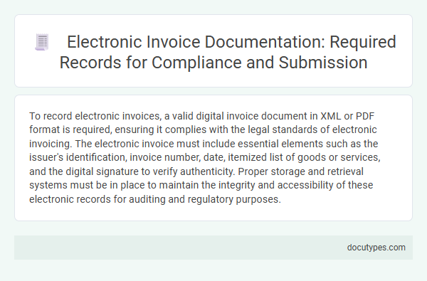 Electronic Invoice Documentation: Required Records for Compliance and Submission
