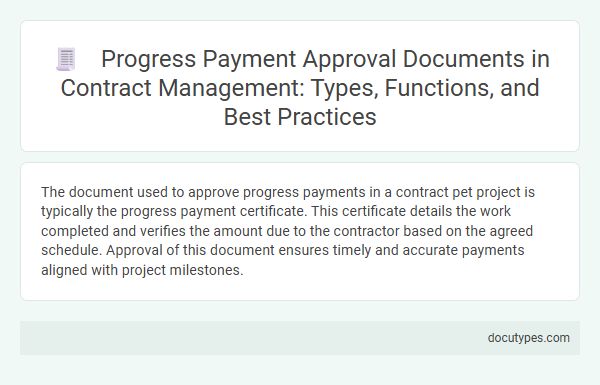 Progress Payment Approval Documents in Contract Management: Types, Functions, and Best Practices