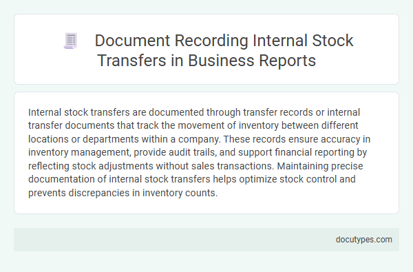 Document Recording Internal Stock Transfers in Business Reports