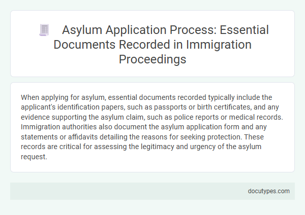 Asylum Application Process: Essential Documents Recorded in Immigration Proceedings