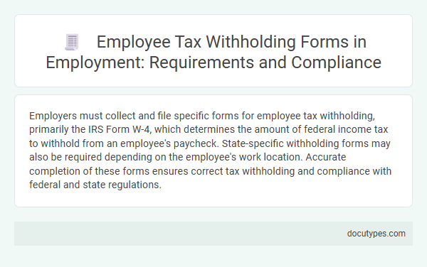 Employee Tax Withholding Forms in Employment: Requirements and Compliance