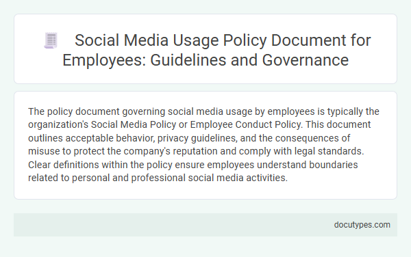 Social Media Usage Policy Document for Employees: Guidelines and Governance