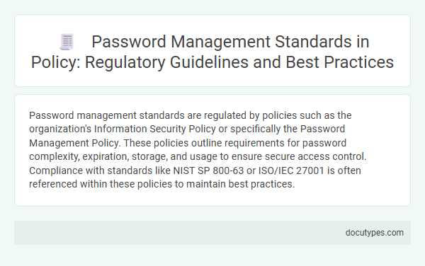 Password Management Standards in Policy: Regulatory Guidelines and Best Practices