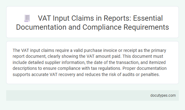 VAT Input Claims in Reports: Essential Documentation and Compliance Requirements