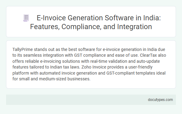 E-Invoice Generation Software in India: Features, Compliance, and Integration