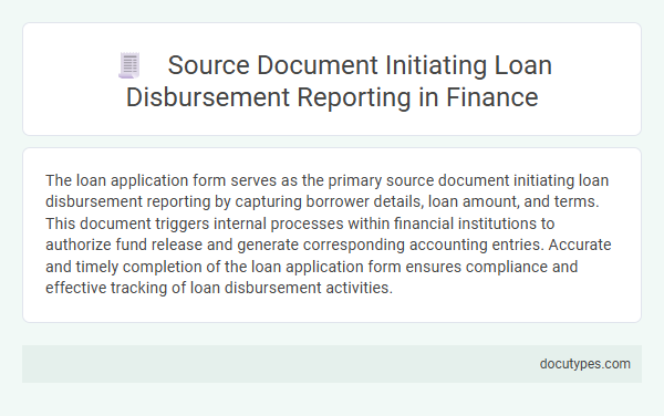 Source Document Initiating Loan Disbursement Reporting in Finance