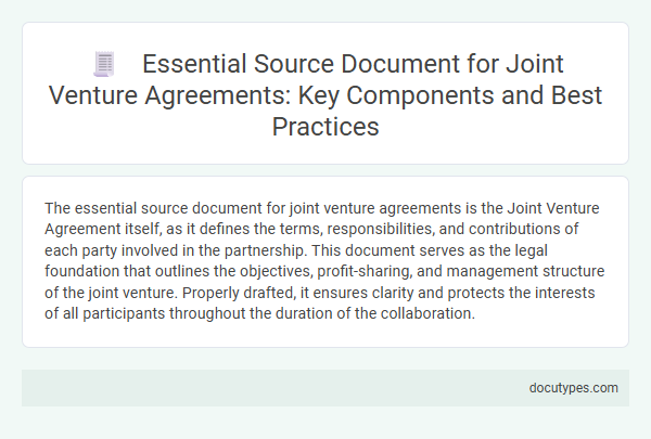 Essential Source Document for Joint Venture Agreements: Key Components and Best Practices