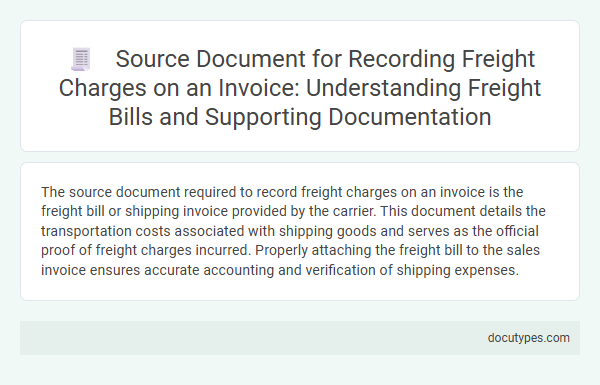Source Document for Recording Freight Charges on an Invoice: Understanding Freight Bills and Supporting Documentation