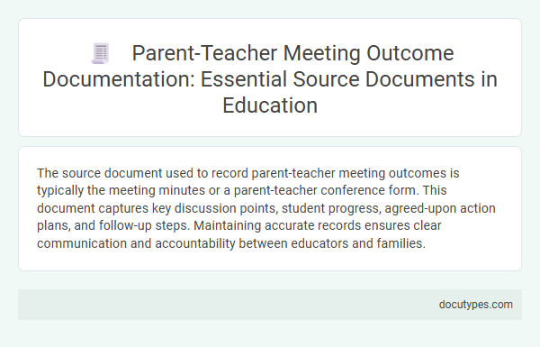 Parent-Teacher Meeting Outcome Documentation: Essential Source Documents in Education