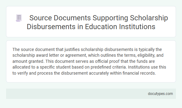 Source Documents Supporting Scholarship Disbursements in Education Institutions