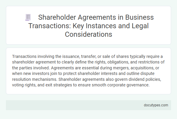 Shareholder Agreements in Business Transactions: Key Instances and Legal Considerations