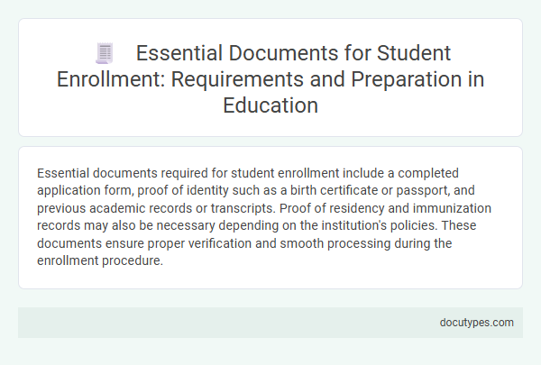 Essential Documents for Student Enrollment: Requirements and Preparation in Education