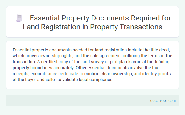 Essential Property Documents Required for Land Registration in Property Transactions
