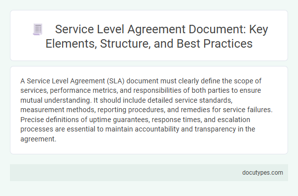 Service Level Agreement Document: Key Elements, Structure, and Best Practices