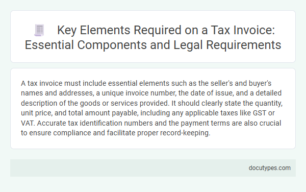 Key Elements Required on a Tax Invoice: Essential Components and Legal Requirements